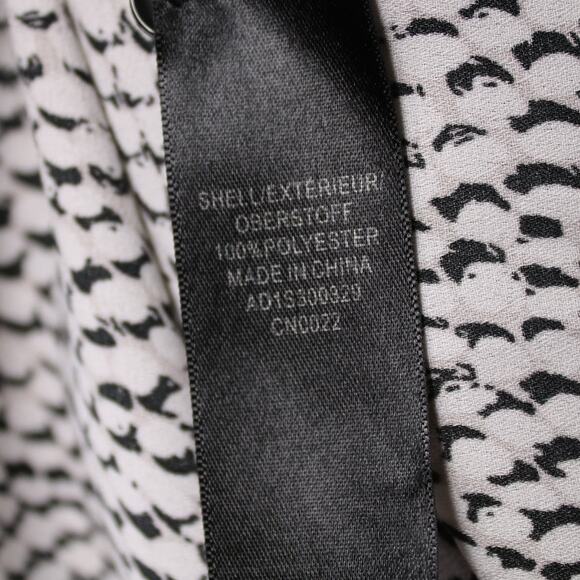 Adrianna Papell Black & White Print V Neck Long Sleeve Workwear Blouse Size S - Picture 8 of 10